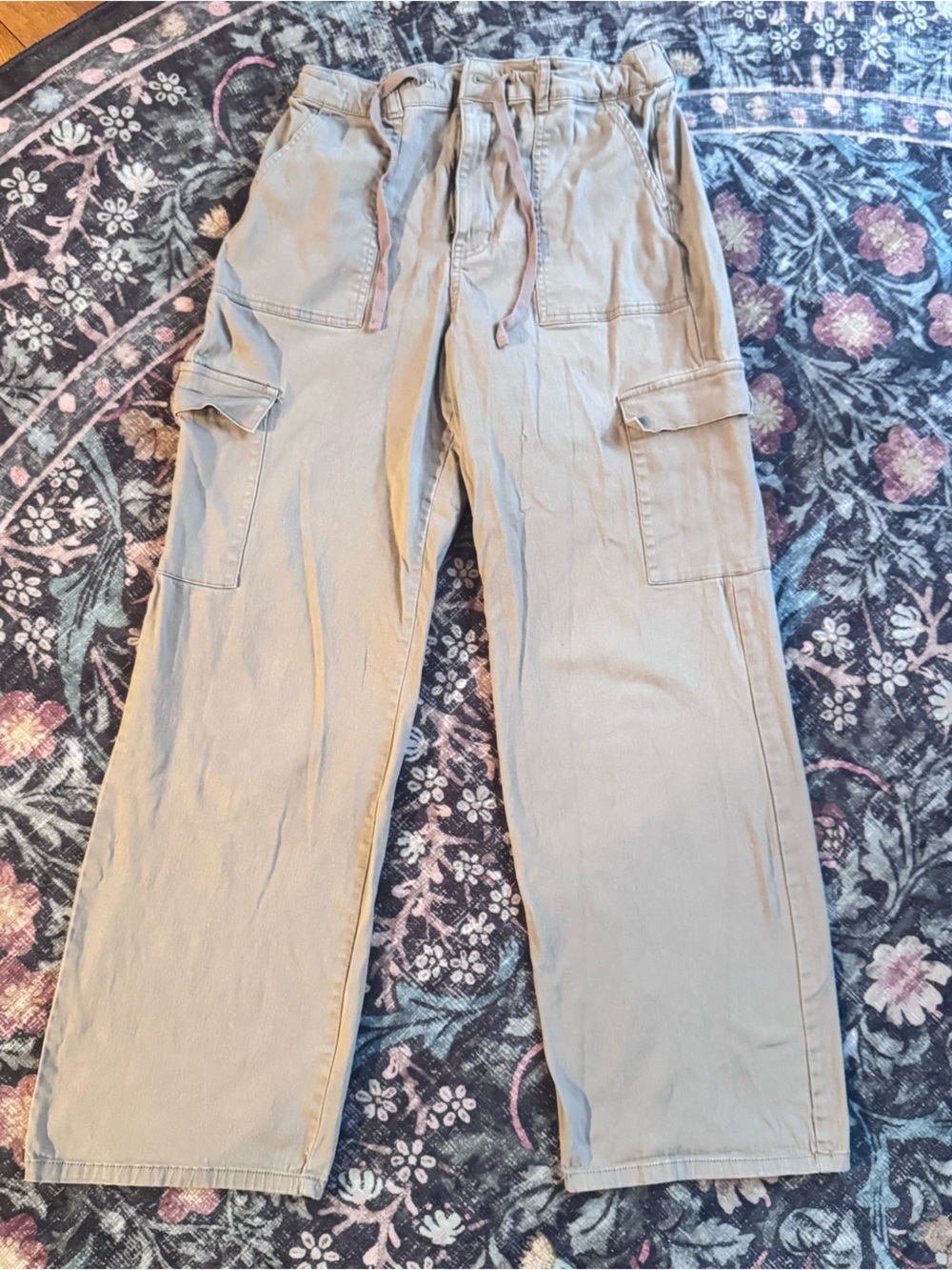 Celebrity Pink Women’s Tan Cargo Pants with Drawstring Waist